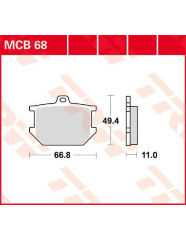 KLOCEK HAMULCOWY TRW MCB68