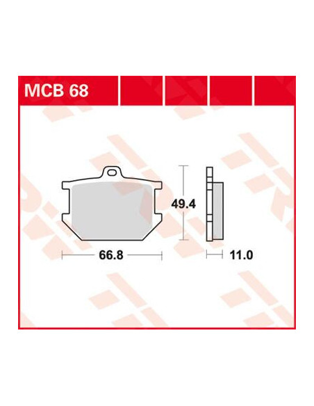 BRAKE PAD TRW MCB68