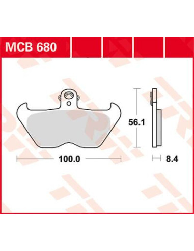 BRAKE PAD TRW MCB680