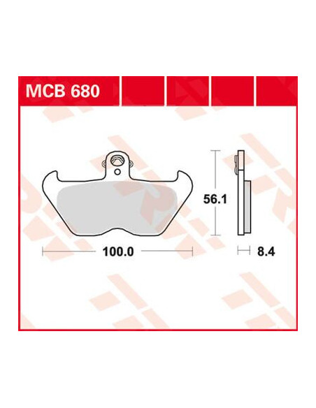 STABDŽIŲ TRINKELĖS TRW MCB680