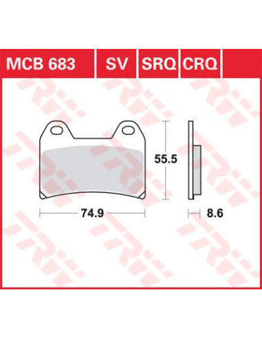 STABDŽIŲ TRINKELĖS TRW MCB683