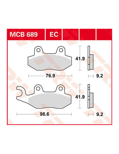 STABDŽIŲ TRINKELĖS TRW MCB689