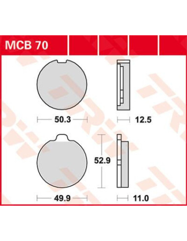BRAKE PAD TRW MCB70