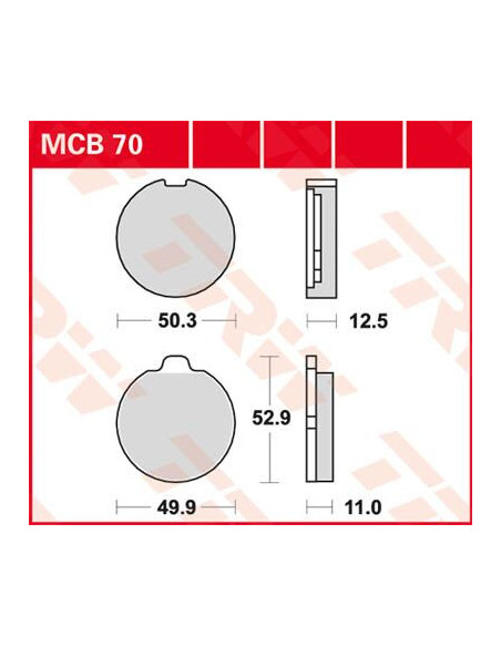 STABDŽIŲ TRINKELĖS TRW MCB70