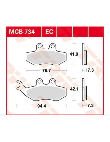 STABDŽIŲ TRINKELĖS TRW MCB734