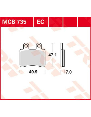 STABDŽIŲ TRINKELĖS TRW MCB735