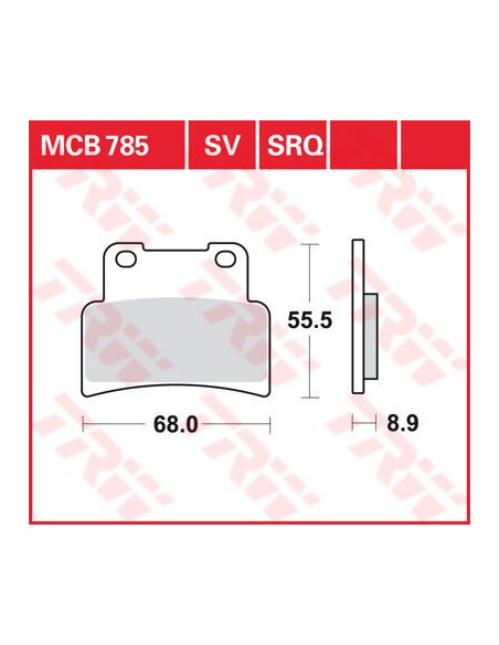 BRAKE PAD TRW MCB785