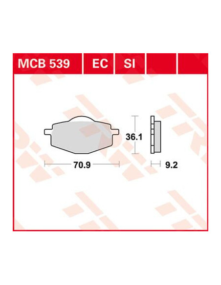 STABDŽIŲ TRINKELĖS TRW MCB539SI