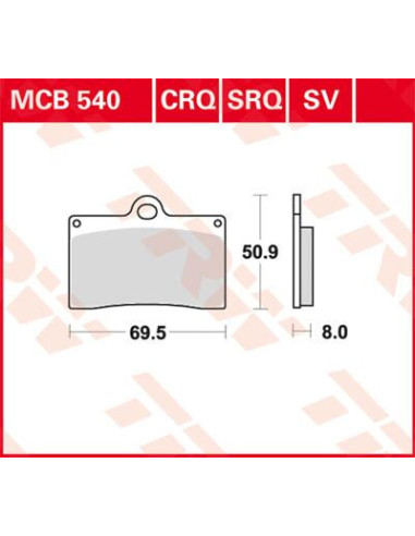 BRAKE PAD TRW MCB540CRQ