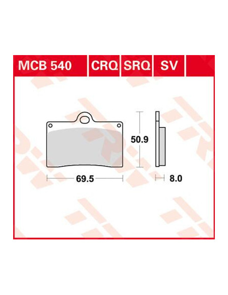 BRAKE PAD TRW MCB540CRQ