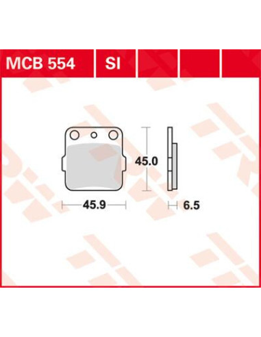 BRAKE PAD TRW MCB554SI