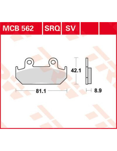 STABDŽIŲ TRINKELĖS TRW MCB562SV