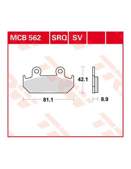 STABDŽIŲ TRINKELĖS TRW MCB562SV