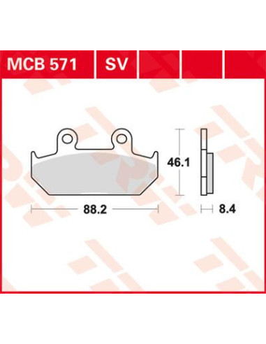 STABDŽIŲ TRINKELĖS TRW MCB571SV