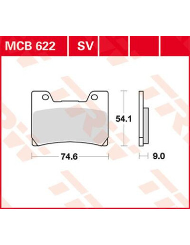 STABDŽIŲ TRINKELĖS TRW MCB622SV
