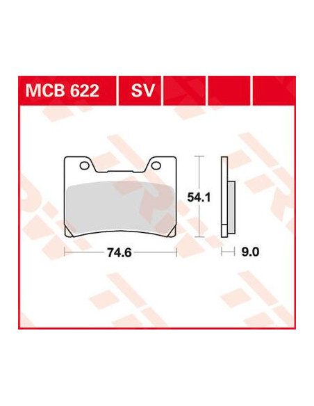 BRAKE PAD TRW MCB622SV
