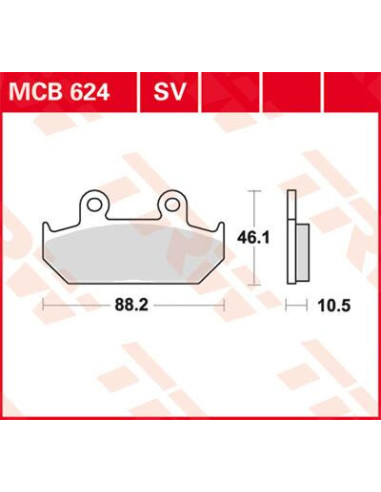 STABDŽIŲ TRINKELĖS TRW MCB624SV