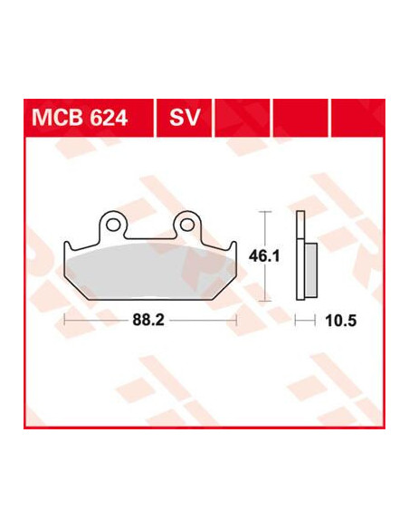STABDŽIŲ TRINKELĖS TRW MCB624SV