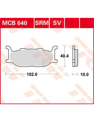 STABDŽIŲ TRINKELĖS TRW MCB640SV
