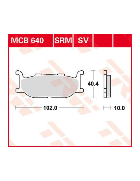 STABDŽIŲ TRINKELĖS TRW MCB640SV