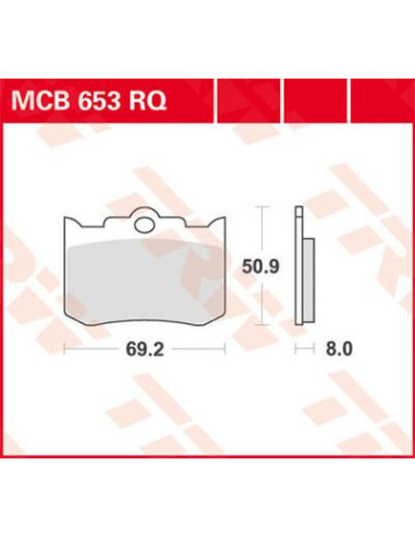 STABDŽIŲ TRINKELĖS TRW MCB653RQ