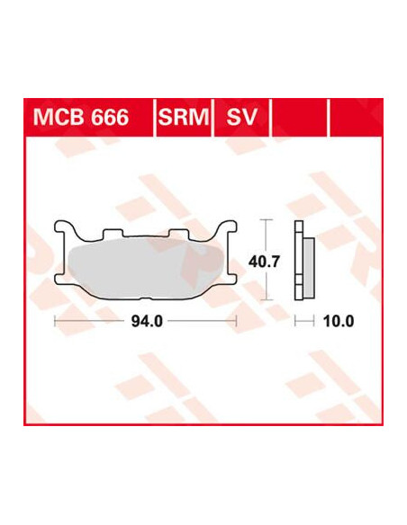 STABDŽIŲ TRINKELĖS TRW MCB666SV