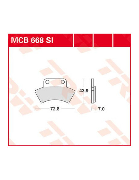 BRAKE PAD TRW MCB668SI