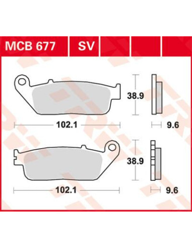 STABDŽIŲ TRINKELĖS TRW MCB677SV