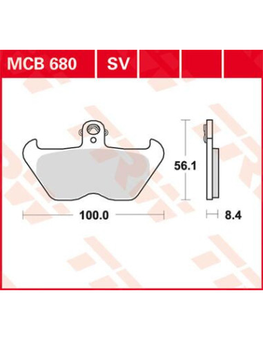 STABDŽIŲ TRINKELĖS TRW MCB680SV
