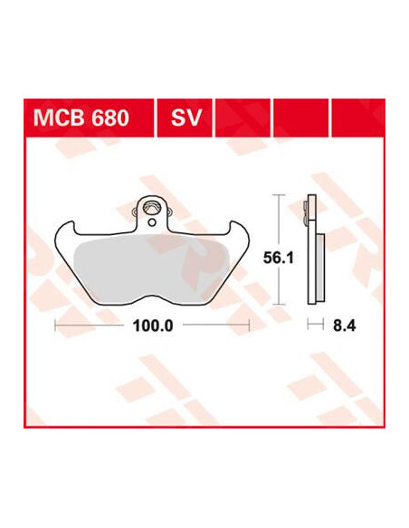BRAKE PAD TRW MCB680SV
