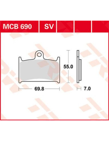 BRAKE PAD TRW MCB690SV