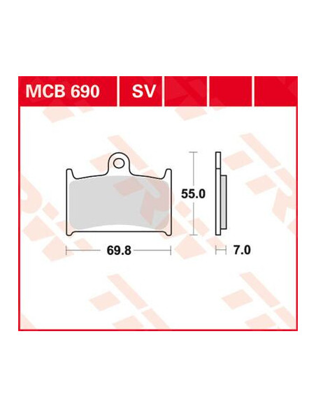 BRAKE PAD TRW MCB690SV
