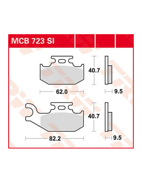BRAKE PAD TRW MCB723SI