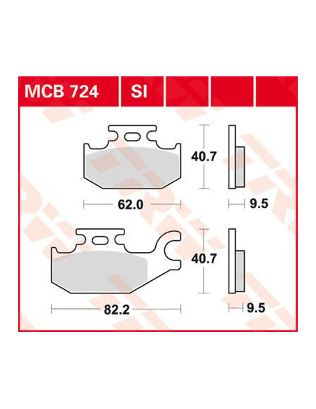 BRAKE PAD TRW MCB724SI