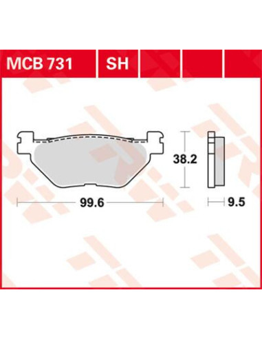STABDŽIŲ TRINKELĖS TRW MCB731SH