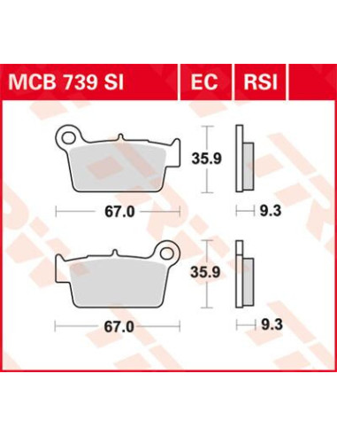 STABDŽIŲ TRINKELĖS TRW MCB739SI