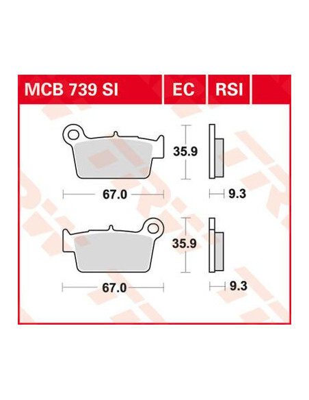 KLOCEK HAMULCOWY TRW MCB739SI