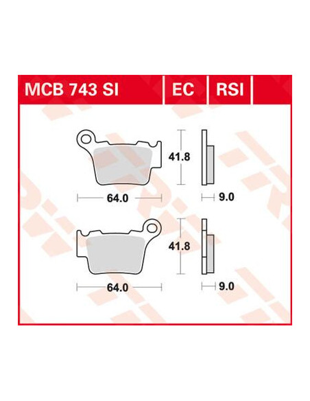 STABDŽIŲ TRINKELĖS TRW MCB743SI