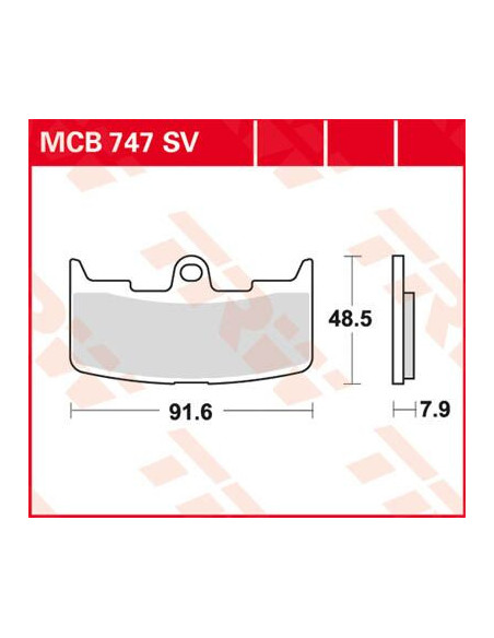 BRAKE PAD TRW MCB747SV