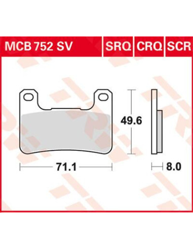 BRAKE PAD TRW MCB752CRQ