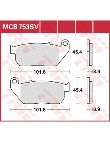 BRAKE PAD TRW MCB753SV