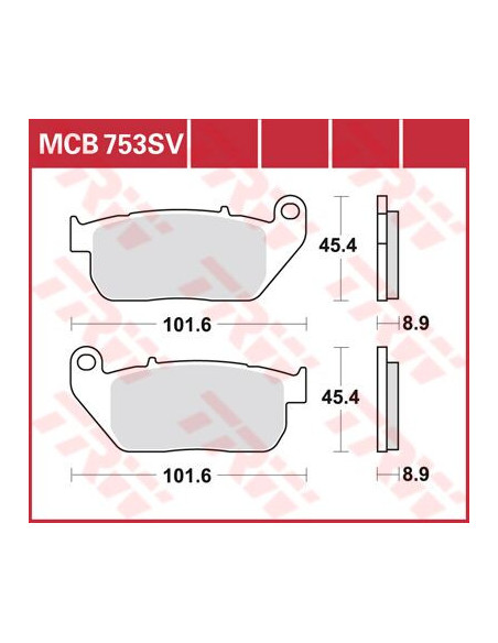 STABDŽIŲ TRINKELĖS TRW MCB753SV