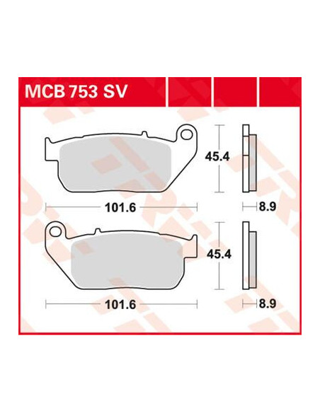 STABDŽIŲ TRINKELĖS TRW MCB753SV