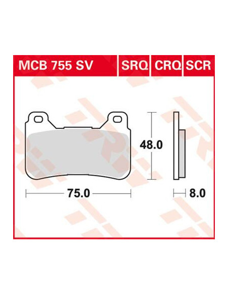 KLOCEK HAMULCOWY TRW MCB755SV
