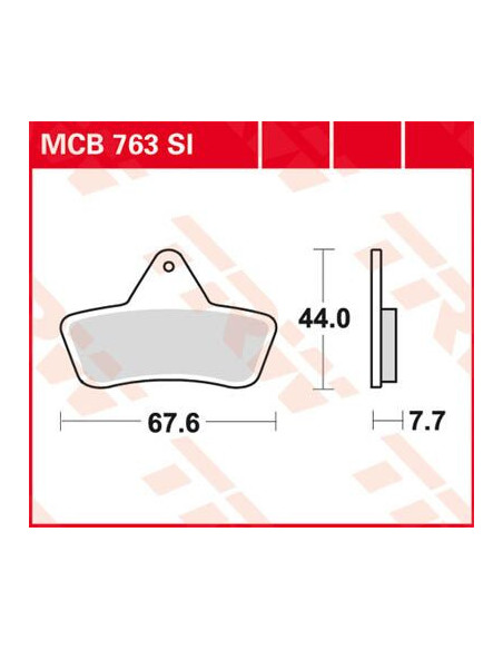 BRAKE PAD TRW MCB763SI