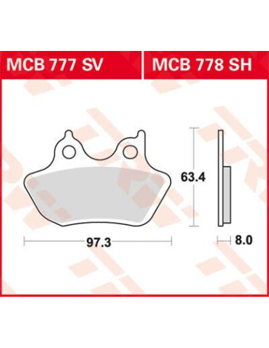 STABDŽIŲ TRINKELĖS TRW MCB777SV