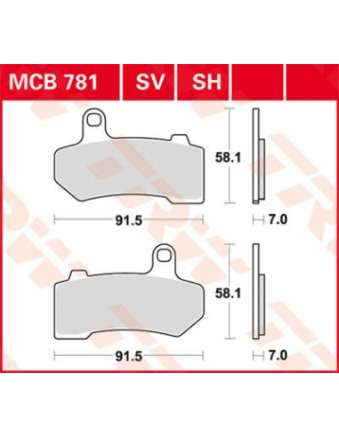 BRAKE PAD TRW MCB781SH