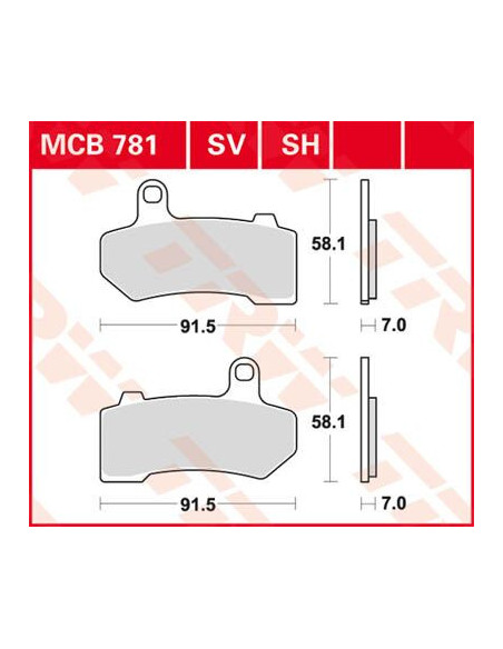 STABDŽIŲ TRINKELĖS TRW MCB781SV