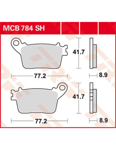 BRAKE PAD TRW MCB784SH