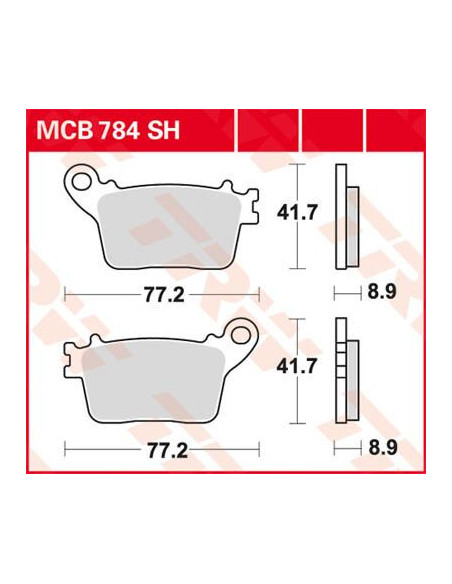 STABDŽIŲ TRINKELĖS TRW MCB784SH